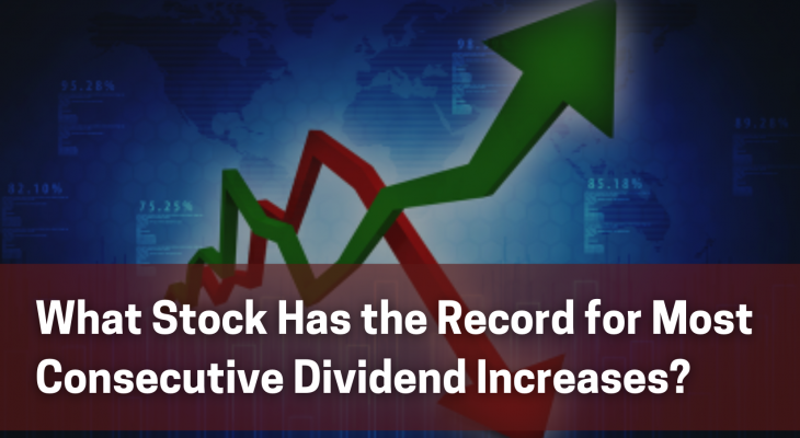 what stock has the record for most consecutive dividend increases